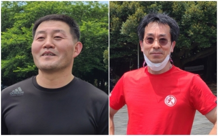 1시간 기록 부문에 참가한 이광우씨(사진 왼쪽)와 이대현씨(오른쪽)